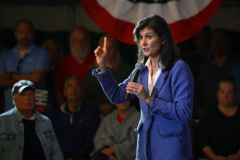 Republican presidential candidate Haley campaigns in Hampton