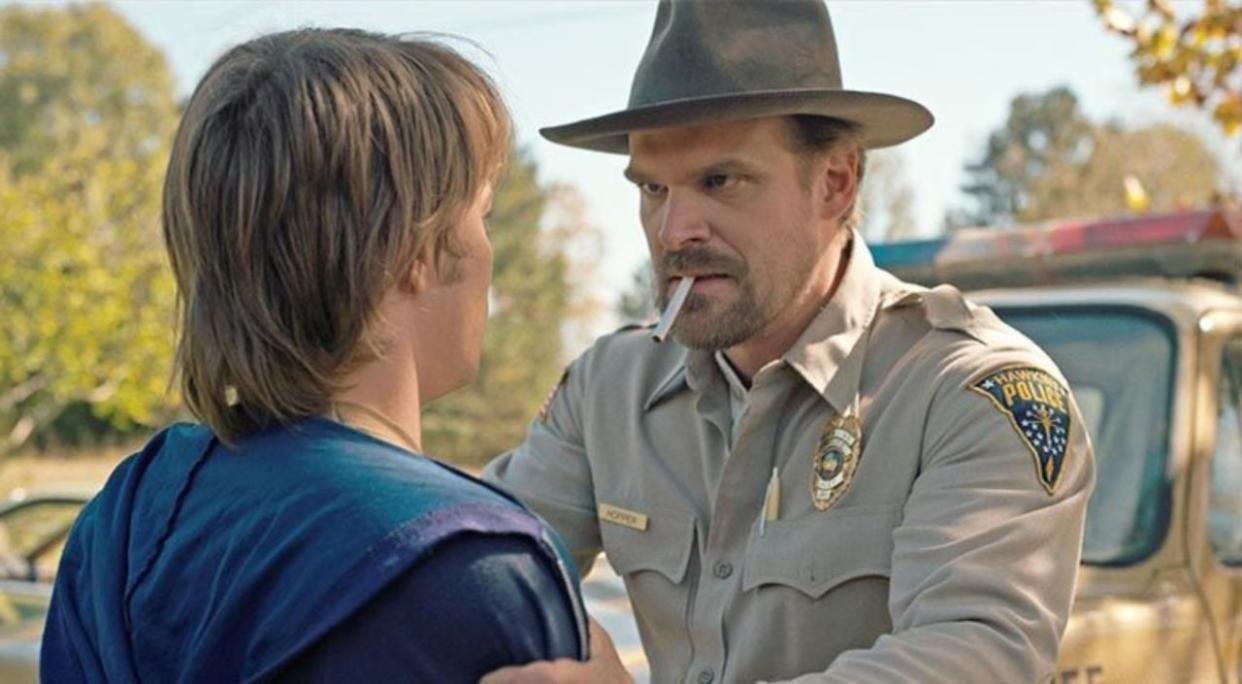 David Harbour on Stranger Things (Credit: Netflix)