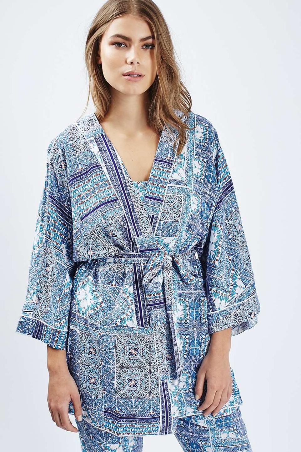 Tile Printed Robe