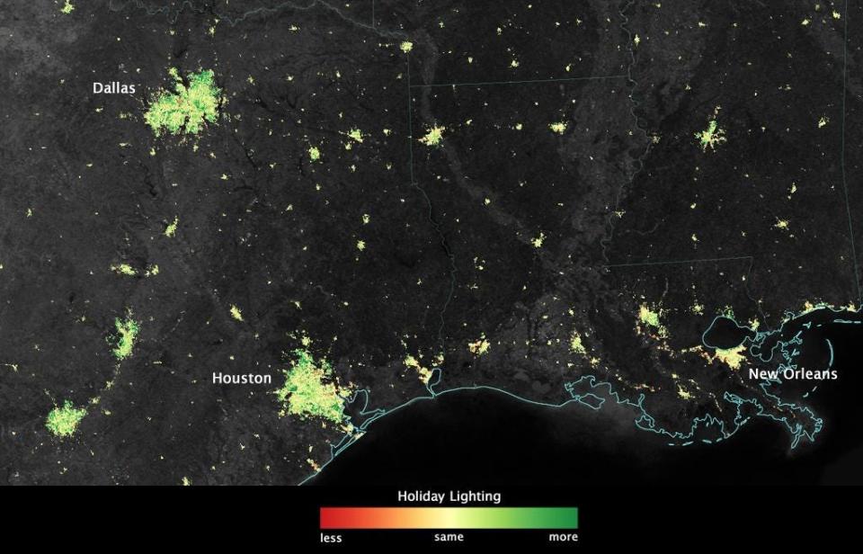 Texas and Louisiana Holiday Lights