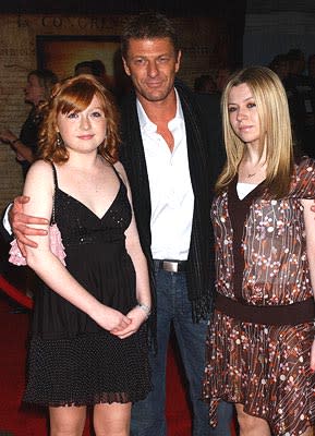 Sean Bean and his daughters at the LA premiere of Touchstone's National Treasure