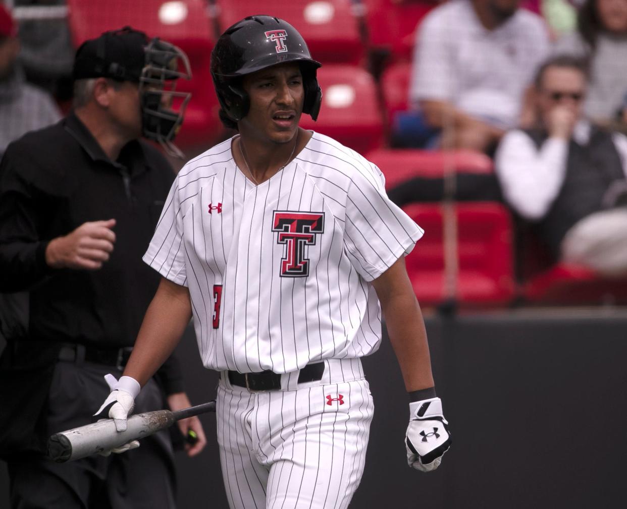 Texas Tech outfielder Damian Bravo, pictured in game last week, had five singles Thursday night in the Red Raiders' victory at Central Florida. Bravo, already the Big 12's leading hitter, raised his average to .467.