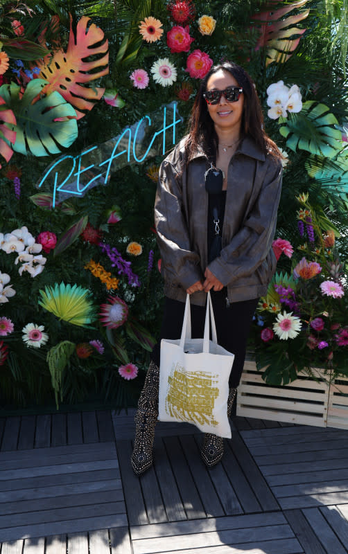 Loreen Hwang at a gifting suite<p>Photo: Maury Phillips/Getty Images for Reach x HiitHaus</p>
