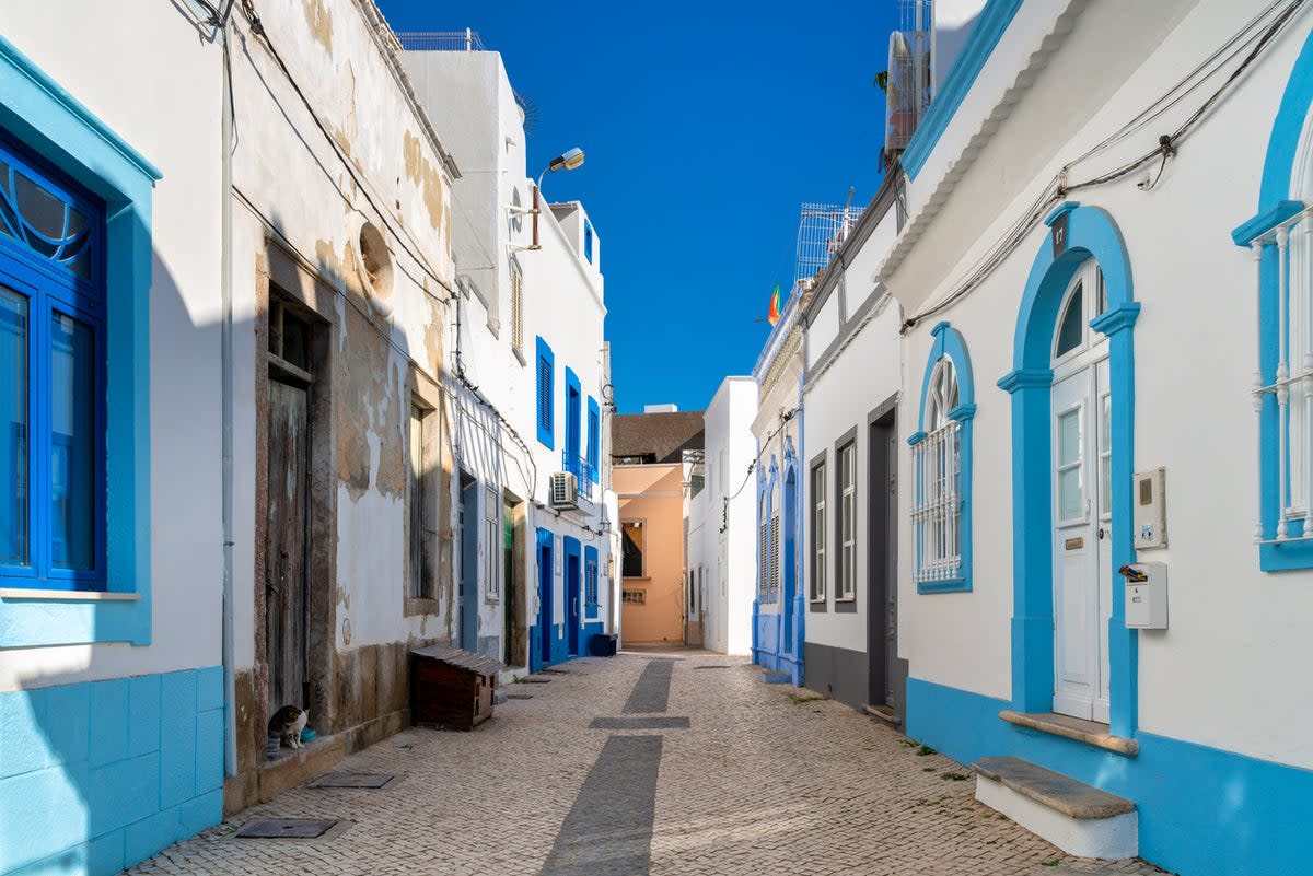 Painters can take inspiration from the white and blue houses of Olhao fishing village (Getty Images/iStockphoto)