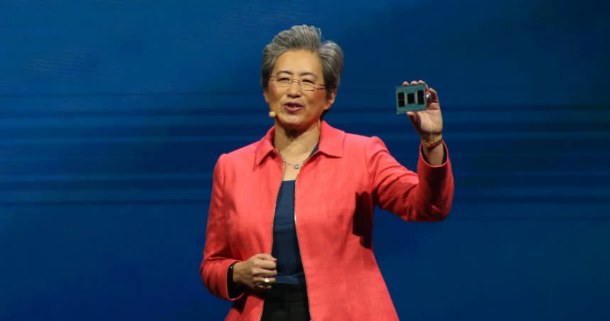 AMD執行長蘇姿丰於computex 2024進行專題演講，並介紹新產品。（圖／黃鵬杰攝）