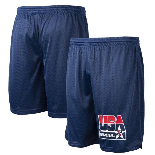 MM MASMIG-Marinha 1992 EUA Dream Team Bordados Basquete Shorts, com bolsos