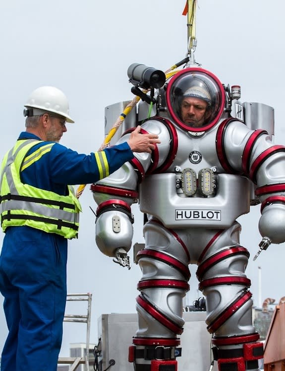 The high-tech Exosuit is being put to good use this month: Marine archaeologists will use the metal diving outfit to explore the famous Antikythera shipwreck off the coast of Greece.