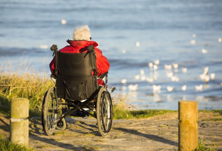 The ‘triple lock’ rise for OAPs was guaranteed by May’s predecessor, David Cameron (Rex)