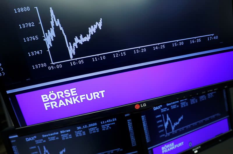 Frankfurt's stock exchange last trading session of the year