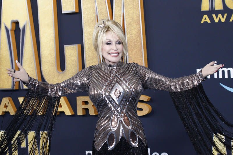 Dolly Parton attends the Academy of Country Music Awards in 2022. File Photo by James Atoa/UPI