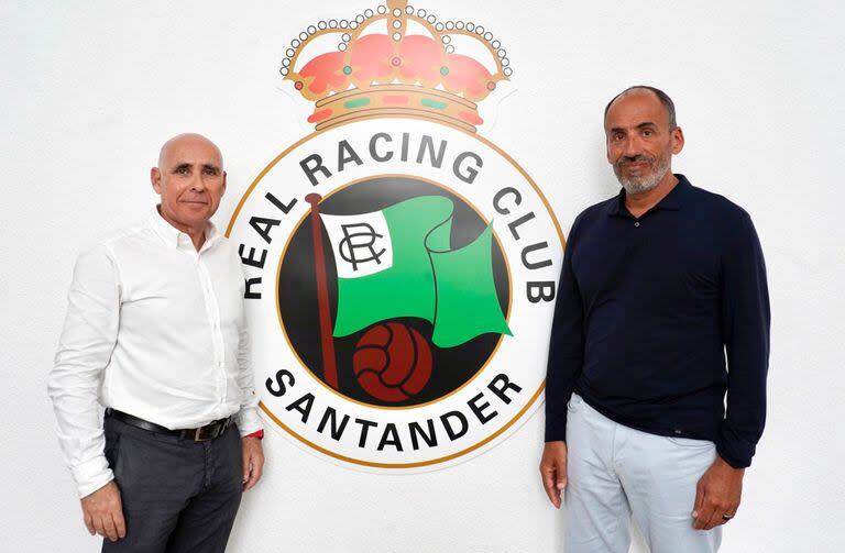 Manuel Higuera, presidente, y el argentino Sebastián Ceria, máximo accionista del Real Racing Club; además del trabajo en la institución, los une la amistad