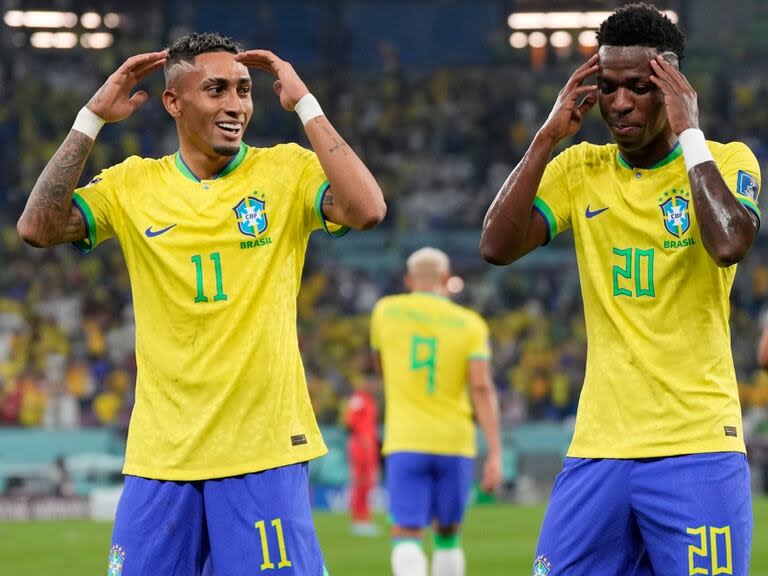 Raphinha y Vinicius Jr., listos para encabezar el ataque de Brasil frente a Estados Unidos en Orlando