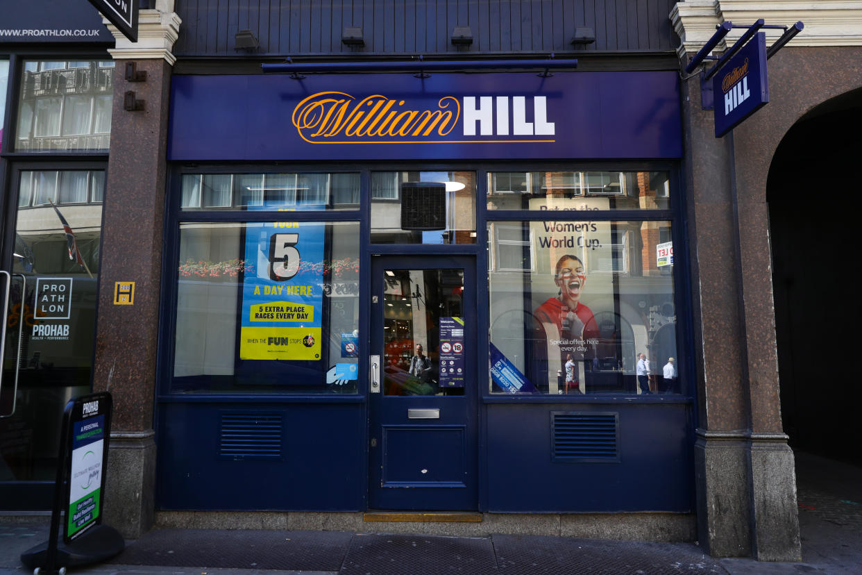 File photo dated 04/07/19 of a branch of William Hill on Ludgate Hill, in central London, as the betting giant has posted 2019 profits ahead of expectations, despite closing more than 700 betting shops. The company reported a 52% decline in adjusted pre-tax profits to 96.5 million pound for the year to December 31.