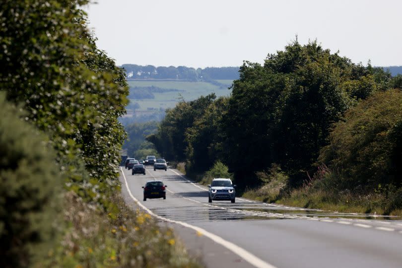 The A1 north of Alnwick in North Northumberland