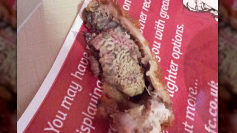 Kidney inside KFC chicken 