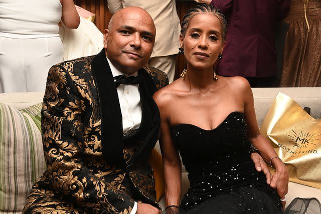 <p>Oupa Bopape/Gallo Images via Getty Images</p> Tyla's parents, Sharleen and Sherwin Seethal, at the SA Style Awards in March 2024.