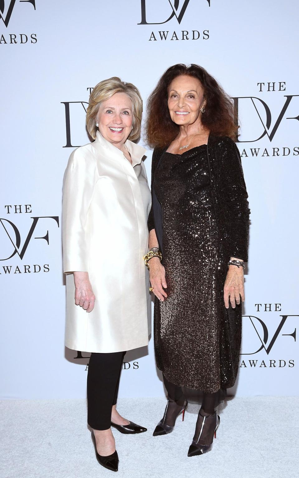 Hillary Clinton and Diane von Furstenberg at the DVF awards in February 2020