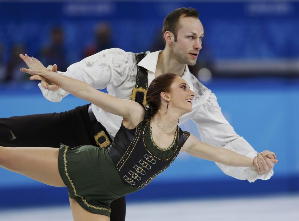 Germany's Maylin Wende and Daniel Wende compete during the Figure Skating Pairs Free Skating Program at the Sochi 2014 Winter Olympics