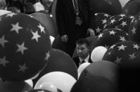 <p>Secret Service agents are covered by balloons at the Democratic National Convention Thursday, July 28, 2016, in Philadelphia, PA. (Photo: Khue Bui for Yahoo News)</p>