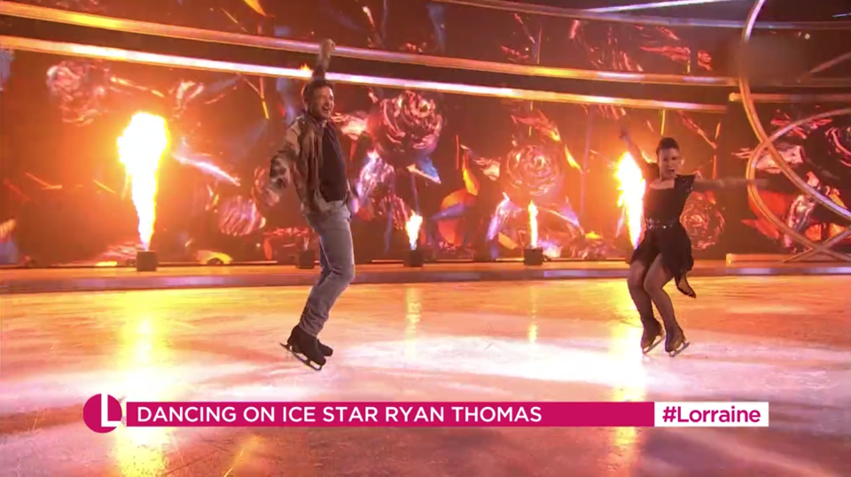 Dancing on Ice's Ryan Thomas on Lorraine. (ITV)