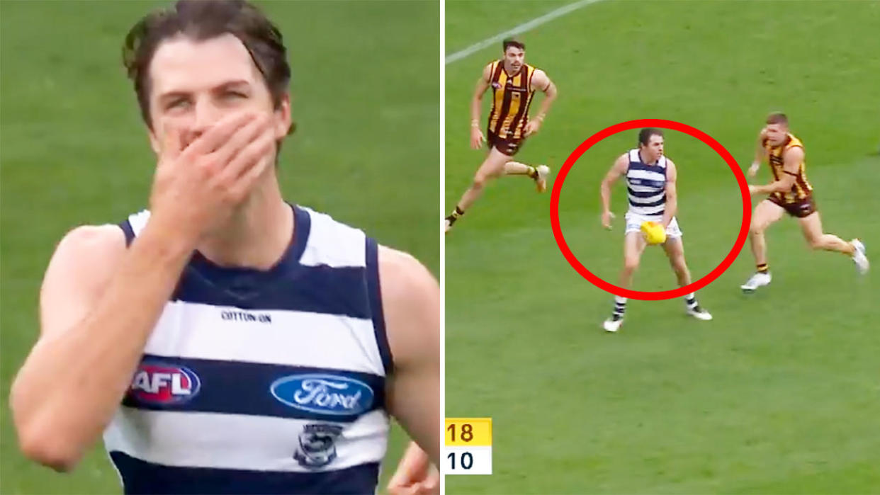 Isaac Smith, pictured here being relentlessly booed by Hawthorn fans at the MCG.