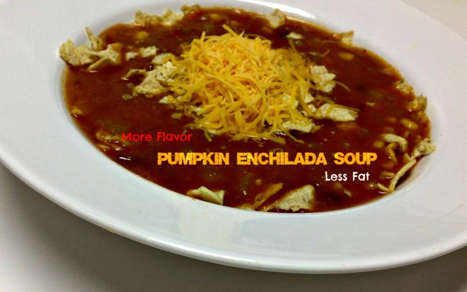 <div class="caption-credit">Photo by: Tumbleweed Contessa</div><div class="caption-title">Low Fat Pumpkin Enchilada Soup</div><br><br>"Put the cookie dough away," advises the Tumbleweed Contessa, "and get back to basics." If you're craving a hearty chili, she recommends this enchilada soup that's high in spirited Southwestern flavor but low in fat. <br> <b><br> Recipe: <a href="http://www.tumbleweedcontessa.com/blog/low-fat-enchilada-soup/#" rel="nofollow noopener" target="_blank" data-ylk="slk:Low Fat Pumpkin Enchilada Soup;elm:context_link;itc:0;sec:content-canvas" class="link ">Low Fat Pumpkin Enchilada Soup</a></b> <br>