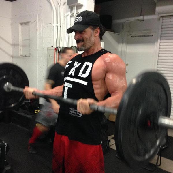 Joe Manganiello works out for Magic Mike XXL