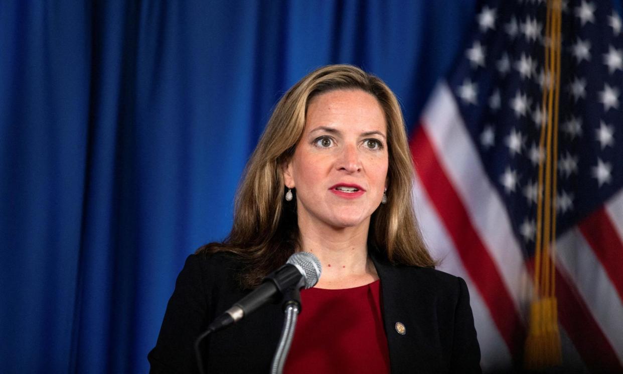 <span>Jocelyn Benson, the Michigan secretary of state.</span><span>Photograph: Emily Elconin/Reuters</span>