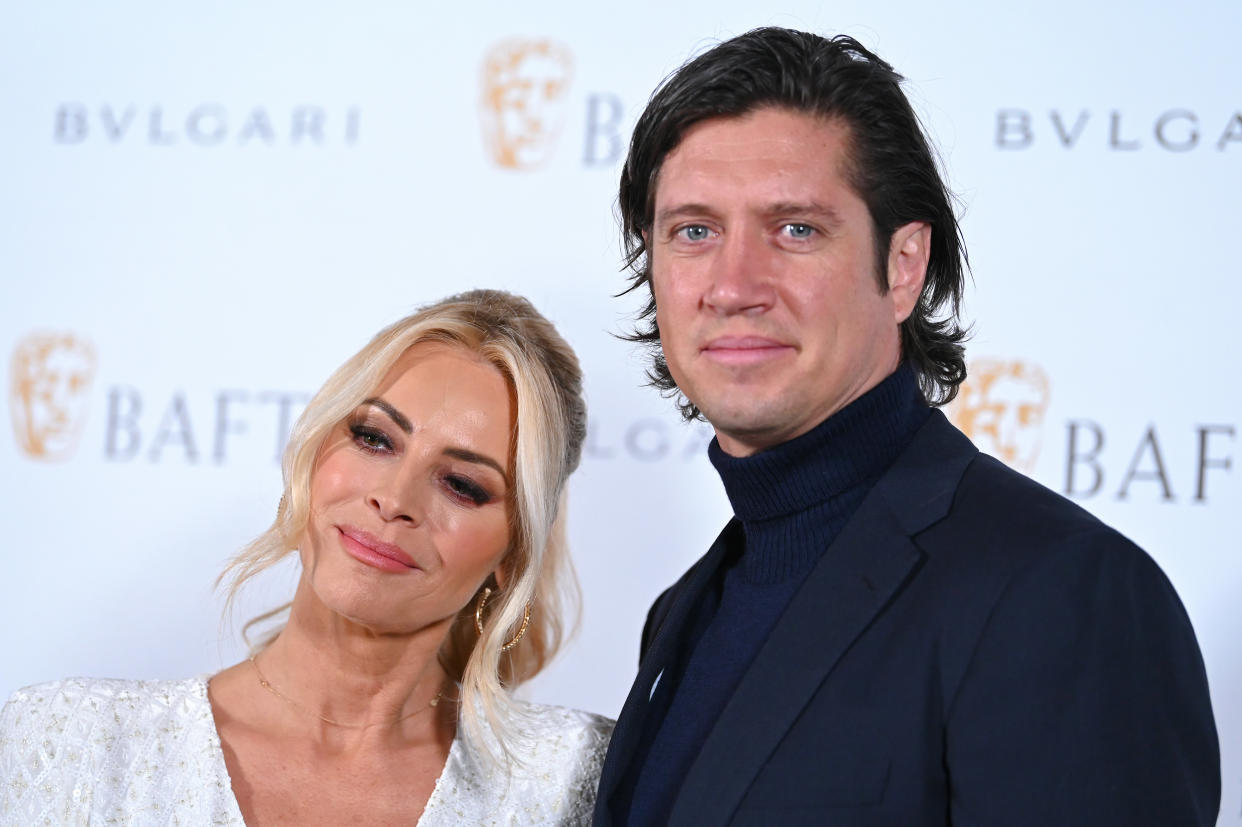 LONDON, ENGLAND - MARCH 11:  Tess Daly and Vernon Kay attend the British Academy Film Awards 2022 Gala Dinner at The Londoner Hotel on March 11, 2022 in London, England. (Photo by Joe Maher/Getty Images)