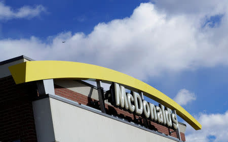 The sign outside a McDonalds restaurant is seen in Westminster, Colorado, U.S. January 23, 2017. REUTERS/Rick Wilking