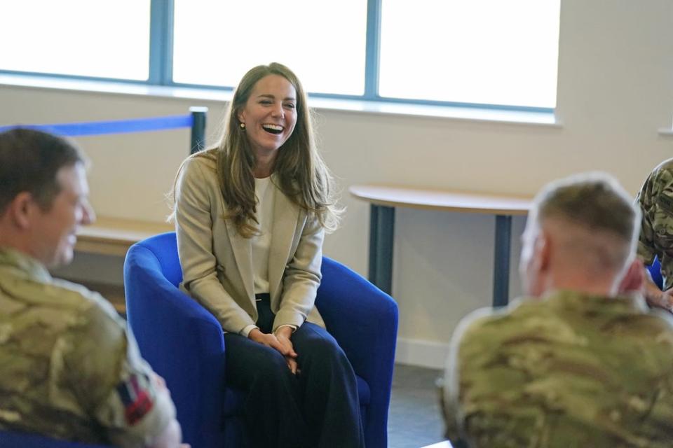 Kate met military personnel during a visit to RAF Brize Norton (Steve Parsons/PA) (PA Wire)