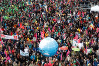 <p>Participants of the demonstration ‘G20 Protest Wave’ gather in Hamburg, Germany, Sunday, July 2, 2017 to protest against the upcoming G20 summit on July 7 and July 8, 2017. (Markus Scholz/dpa via AP) </p>