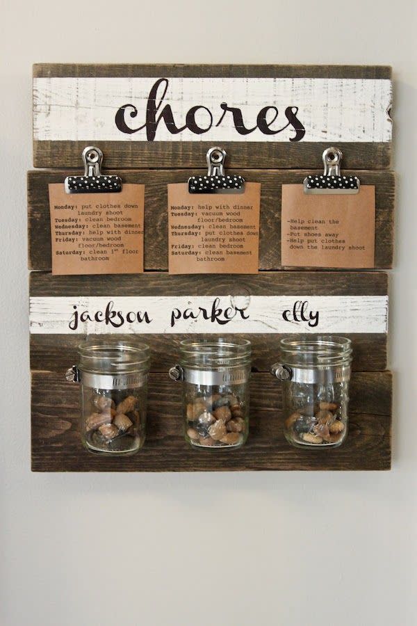 DIY Mason Jar Chore Chart