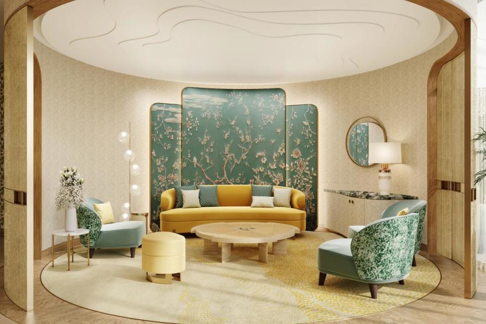 卡地亞台北101旗艦店的5樓貴賓室，呈現法式沙龍的優雅氛圍。