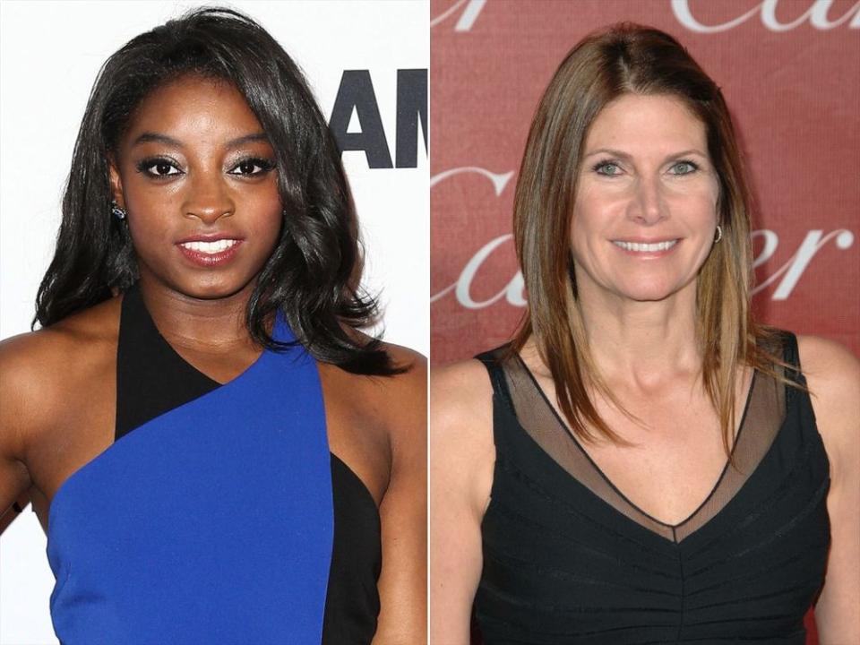 Simone Biles and Mary Bono