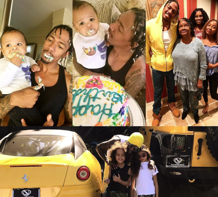 <p>Oct. 8 was the singer’s birthday — and he was surrounded by family, including all three of his children and his mom, Beth Gardner. “In the words of the great poet Ice Cube, ‘Today was a good day!'” he wrote. (Photo: <a rel="nofollow noopener" href="https://www.instagram.com/p/BaBS-ZLF9ev/?hl=en&taken-by=nickcannon" target="_blank" data-ylk="slk:Nick Cannon via Instagram;elm:context_link;itc:0;sec:content-canvas" class="link ">Nick Cannon via Instagram</a>) </p>