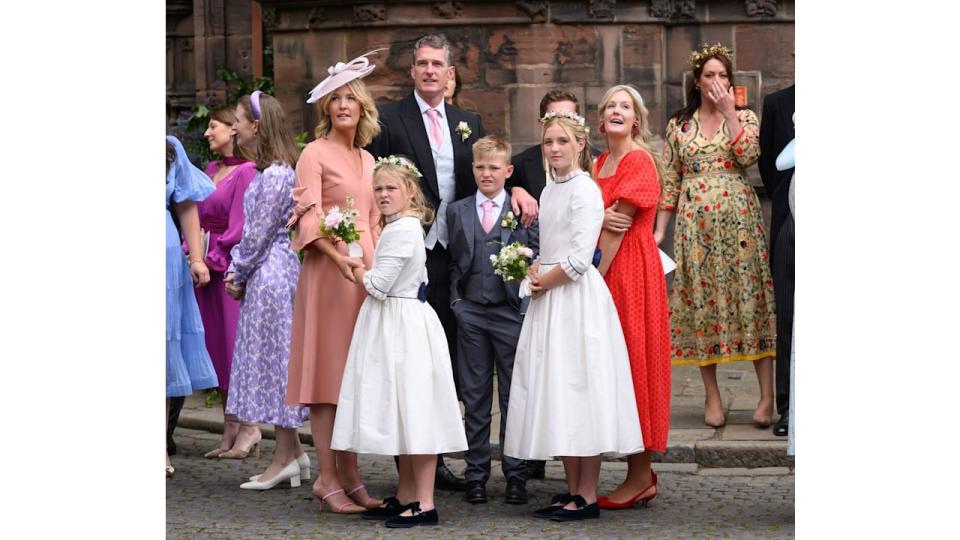 Isabel Rodríguez-Legorburu and other wedding guests at Duke of Westminster's wedding