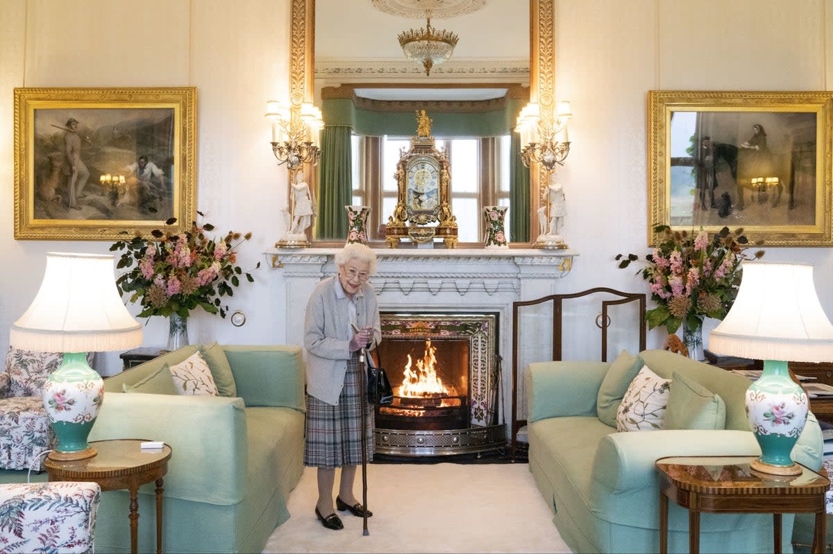 The meeting produced the final publish photograph of the late Queen before she died two days later at Balmoral Castle (PA)