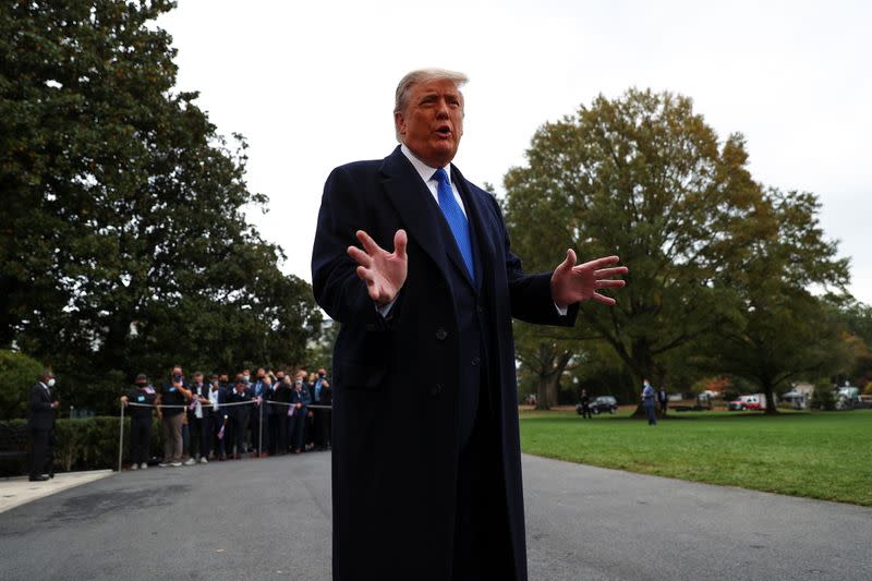 U.S. President Trump departs for campaign travel to Michigan from the South Lawn at the White House in Washington