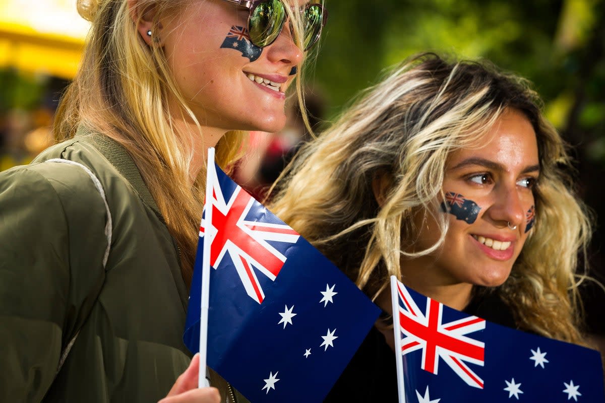 Australians often display the national flag and other patriotic symbols during Australia Day celebrations (Getty Images)