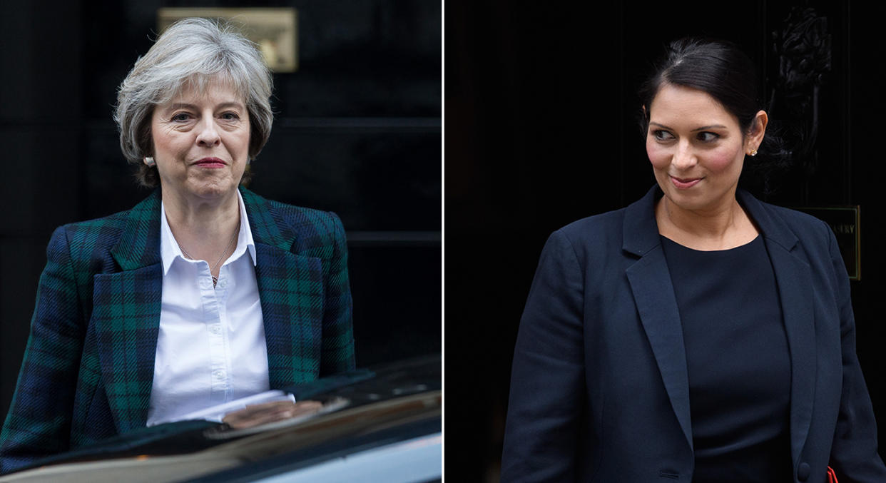 Theresa May has been accused of lying about her knowledge of Priti Patel’s undisclosed meetings in Israel (Getty Images)