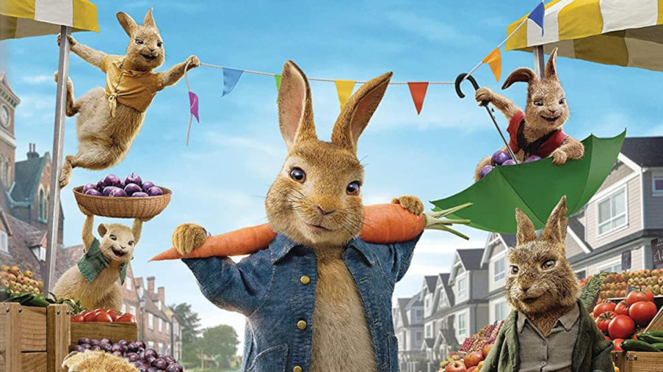 James Corden returned to voice the title character in family comedy sequel Peter Rabbit 2: The Runaway. (Sony)