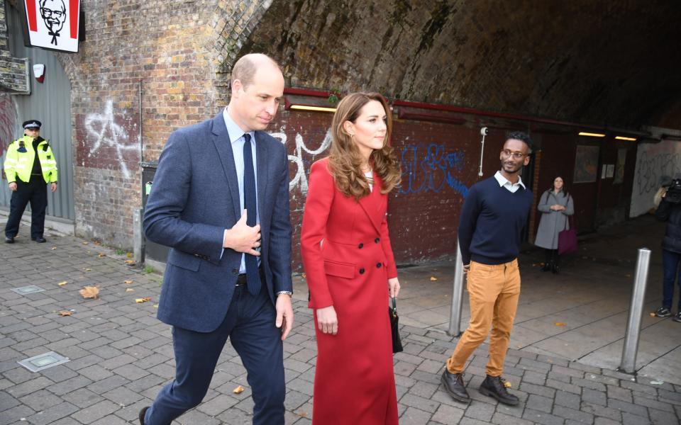 The Duke and Duchess of Cambridge view images at Waterloo station - Jeremy Selwyn