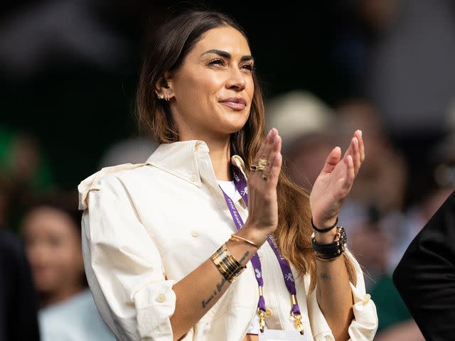 <p> Simon Bruty/Anychance/Getty</p> Melissa Satta at The 2023 Wimbledon Lawn Tennis Championship