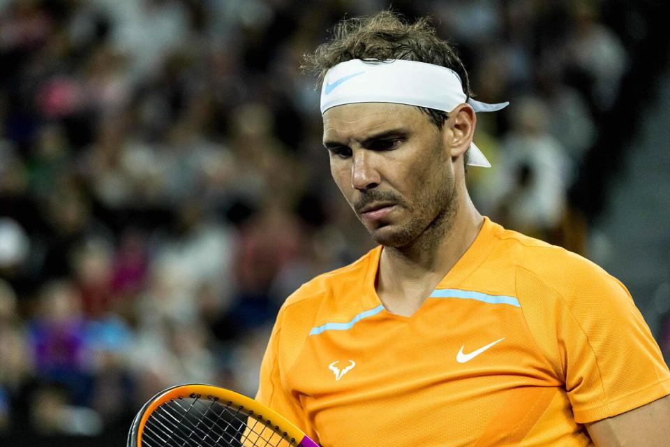 Rafael Nadal of Spain in action during Round 2 of the 2023 Australian Open