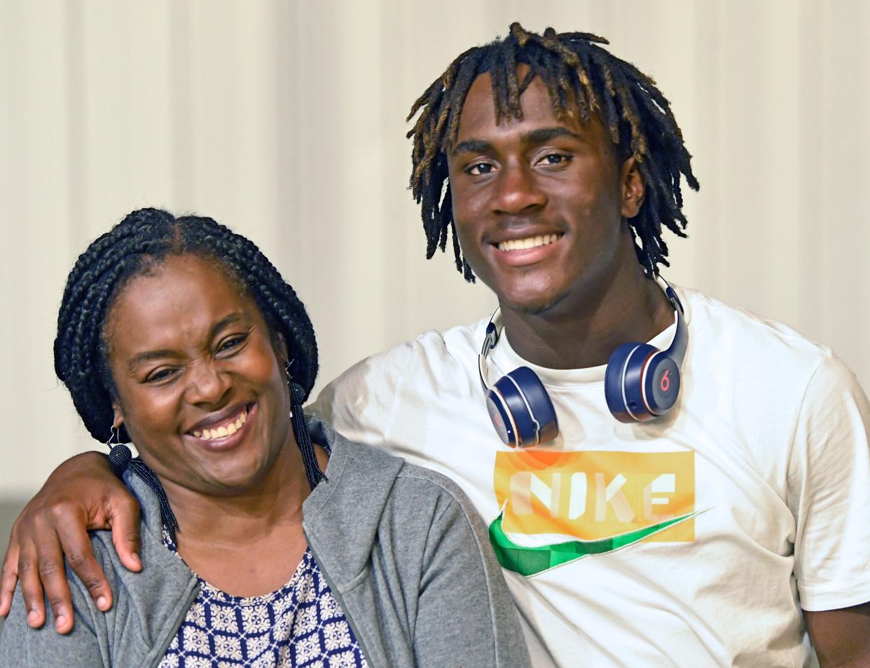 Coleia Thomas with her 16-year-old-son Isaiah Belt.