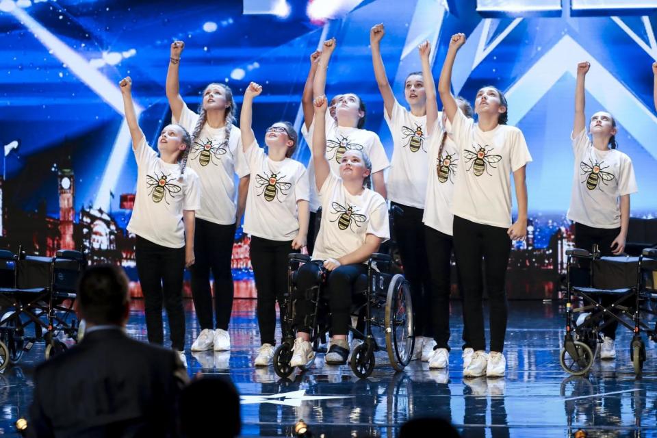 RISE: The young dance group performed to a medley of Ariana Grande hits (ITV/Syco/Thames)