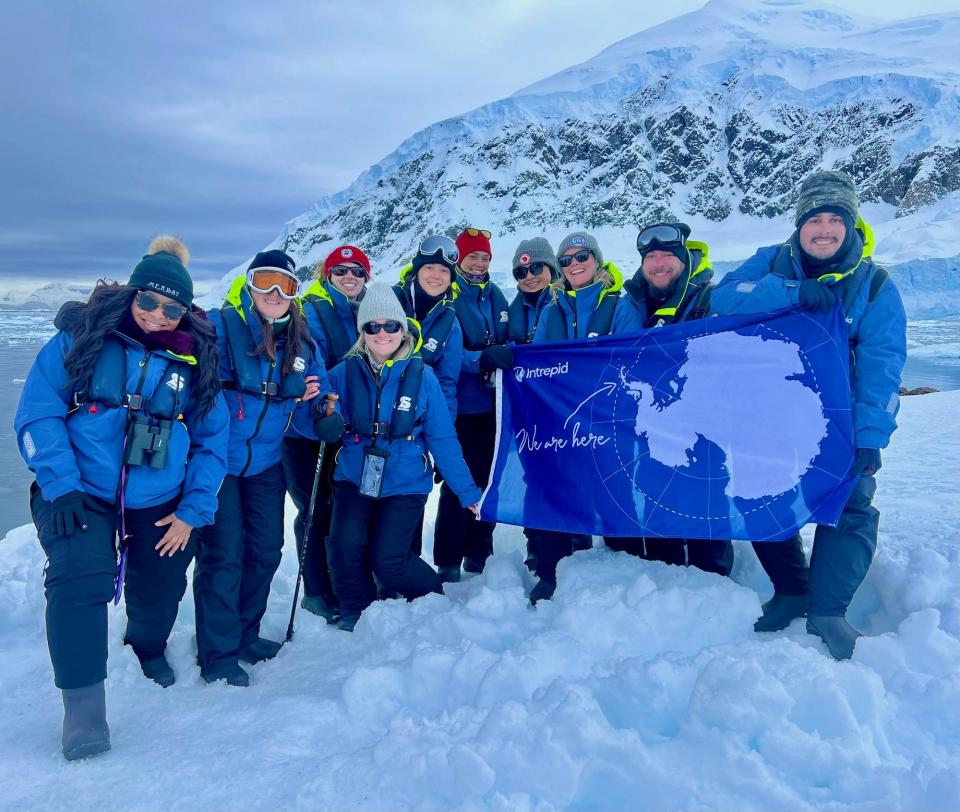 My little Antarctic family: (L-R): Erica, me, Emily, Courtney, Paulina, Nastassja, Joanna, Ashley, Harrison, and Hugo.