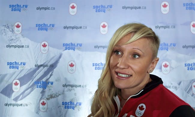 Bobsled pilot Kaillie Humphries has capped a standout season by winning the 2014 Lou Marsh Award.Humphries is the first bobsledder to win the honour. (THE CANADIAN PRESS/Paul Chiasson)