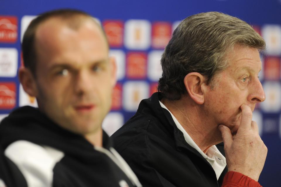 Danny Murphy and Roy Hodgson ahead of Fulham’s Europa League final against Atletico MadridAFP via Getty Images